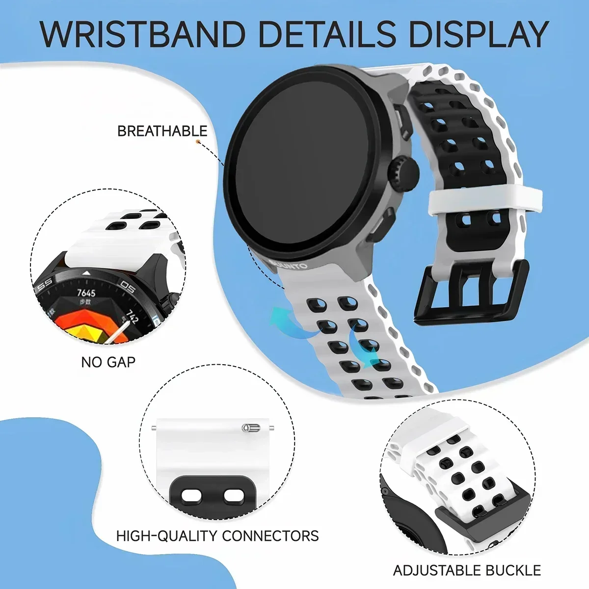 Breathable Two-Tone Silicone S - Motorola Smartwatch Accessories ulasan dan harga