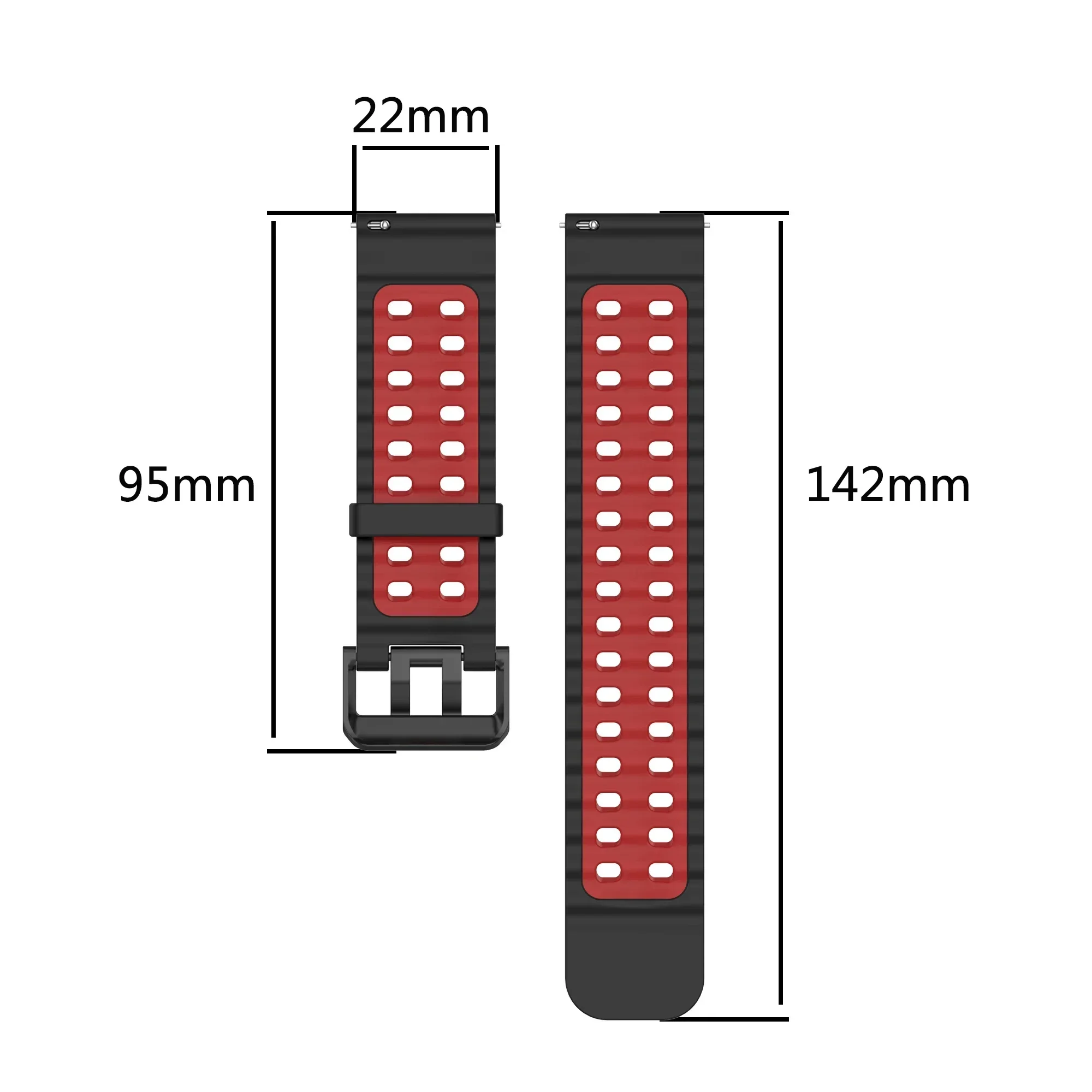 Breathable Two-Tone Silicone S - Motorola Smartwatch Accessories ulasan dan harga
