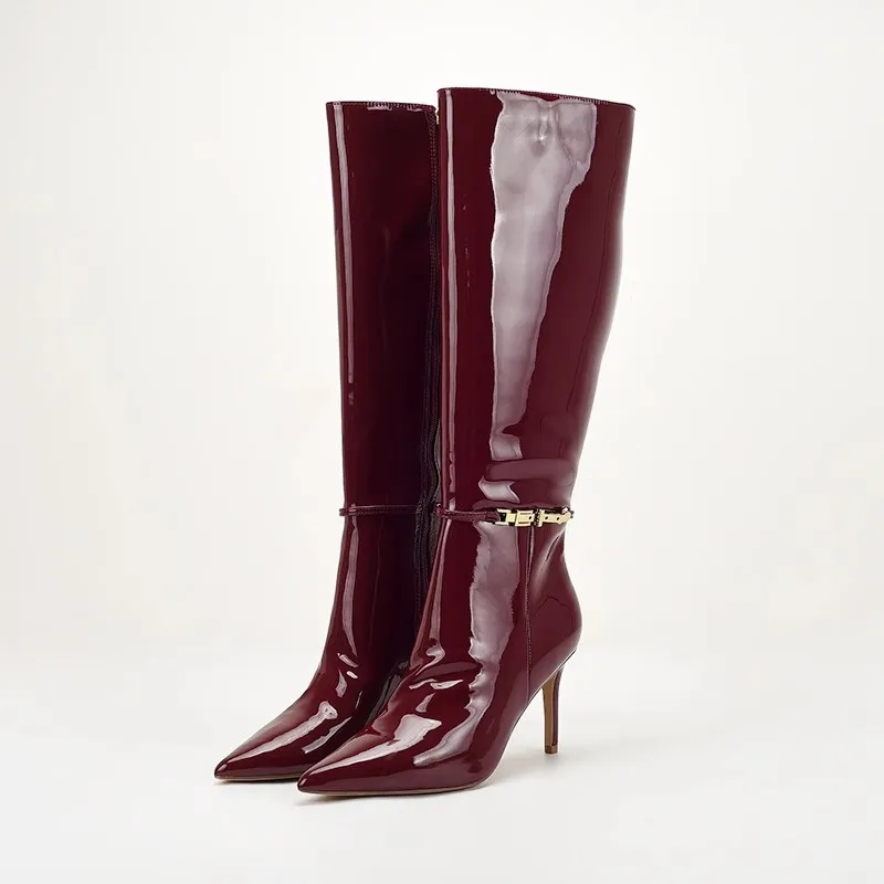 Pointed Toe Stiletto High Heel - Leather Classic Strap ulasan dan harga