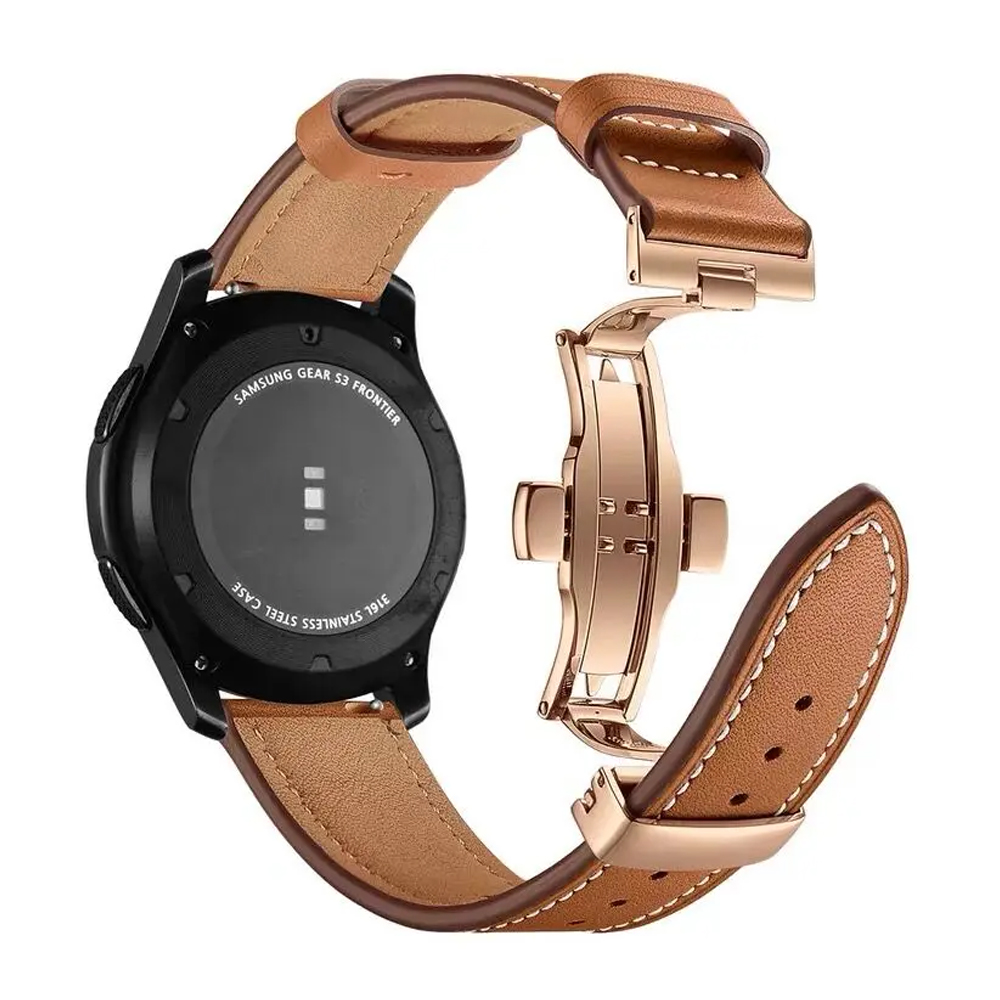20mm 22mm Leather Band For Sam - Titan Smartwatch Accessories ulasan dan harga