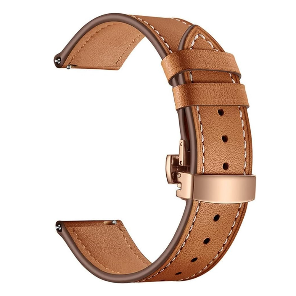 20mm 22mm Leather Band For Sam - Titan Smartwatch Accessories ulasan dan harga